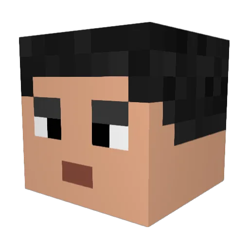 insony Minecraft avatar head, 3D render