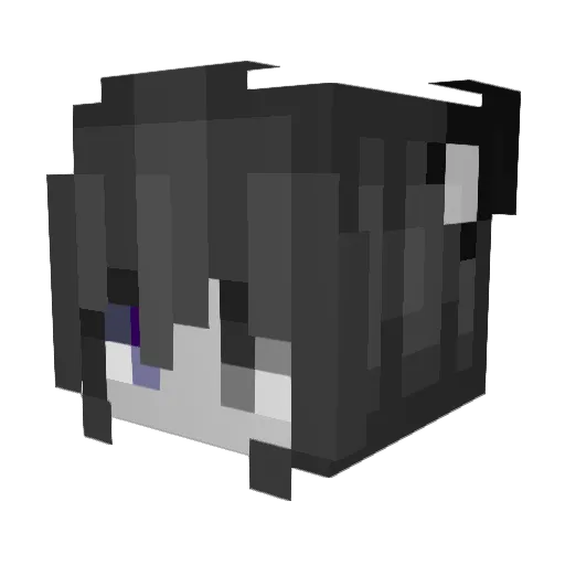 inspectortene Minecraft avatar head, 3D render