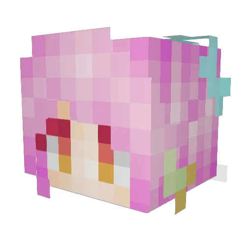 inspereal Minecraft avatar head, 3D render