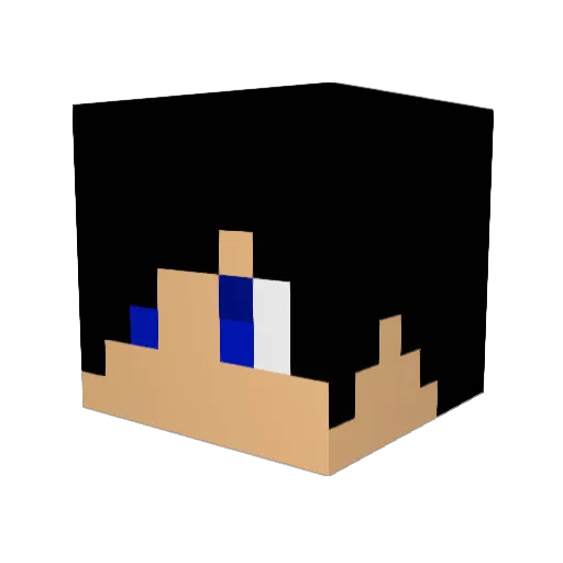 inspiredyet Minecraft avatar head, 3D render