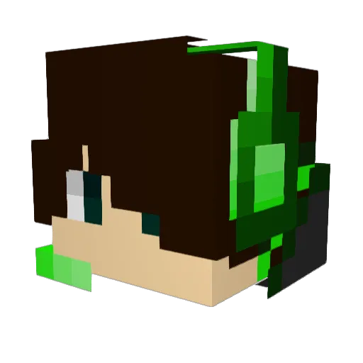instance433 Minecraft avatar head, 3D render