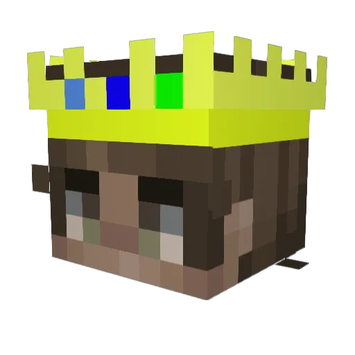 instant_cal Minecraft avatar head, 3D render