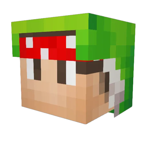 instantalper Minecraft avatar head, 3D render