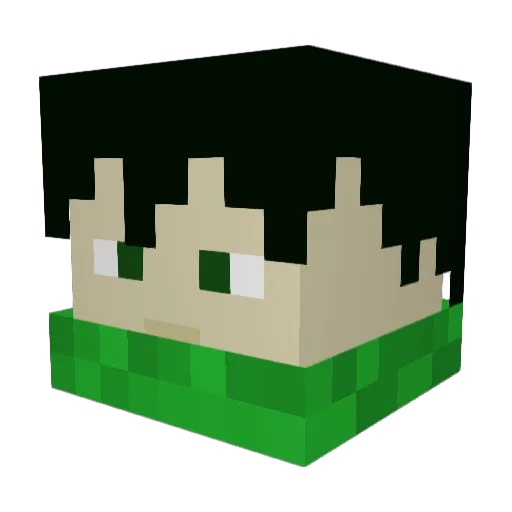 instantdanish Minecraft avatar head, 3D render