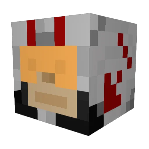 instantjj Minecraft avatar head, 3D render
