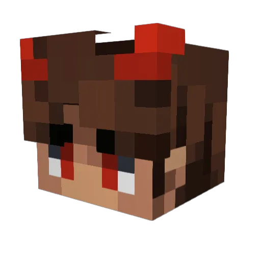 instanuke Minecraft avatar head, 3D render