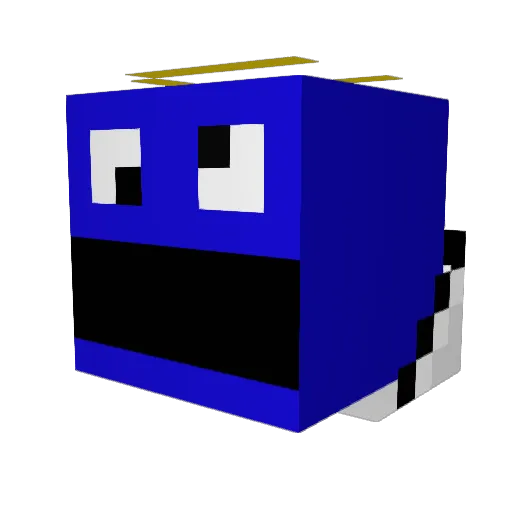 instaphone Minecraft avatar head, 3D render