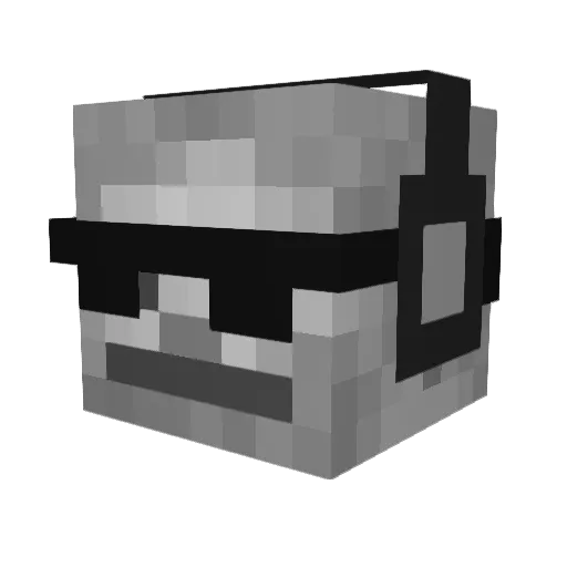 insufficientUng Minecraft avatar head, 3D render