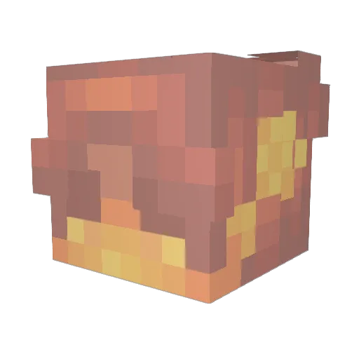 insurrected Minecraft avatar head, 3D render