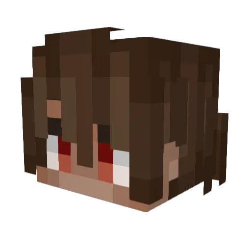 intcel Minecraft avatar head, 3D render