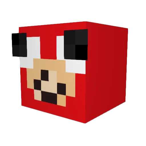 intelegent_melon Minecraft avatar head, 3D render