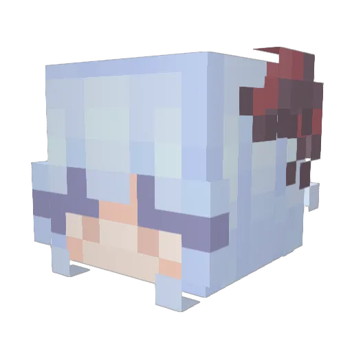 intelms Minecraft avatar head, 3D render