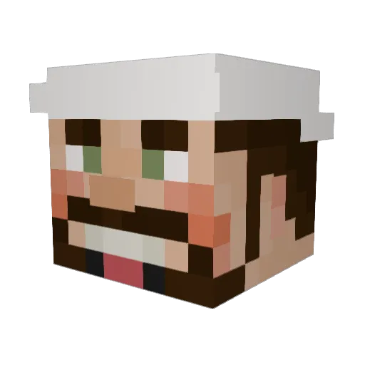 intensifycharts Minecraft avatar head, 3D render