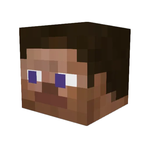 inter_dsk Minecraft avatar head, 3D render