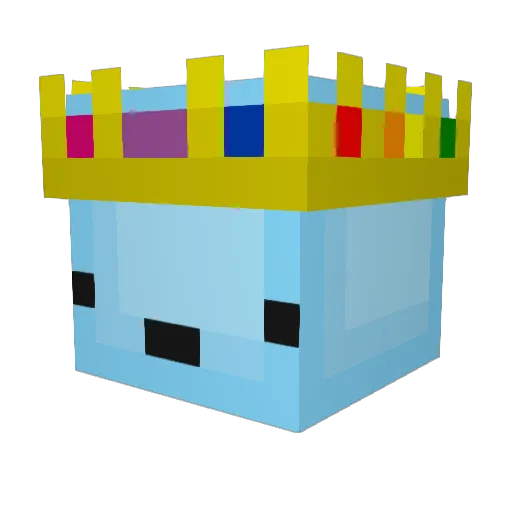 interestng Minecraft avatar head, 3D render