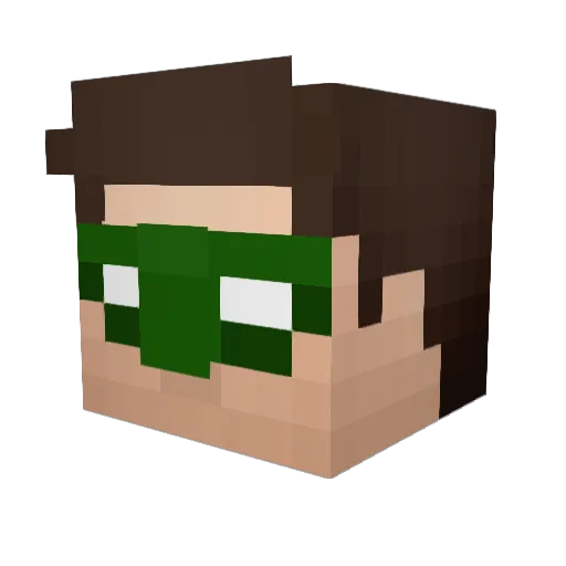 intergy Minecraft avatar head, 3D render