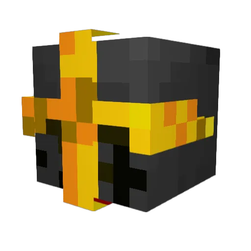 interlinkeded Minecraft avatar head, 3D render