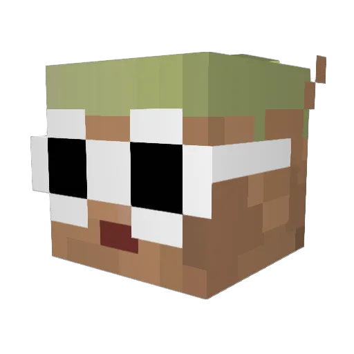 internetTroliado Minecraft avatar head, 3D render