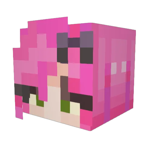 internet_alienz Minecraft avatar head, 3D render