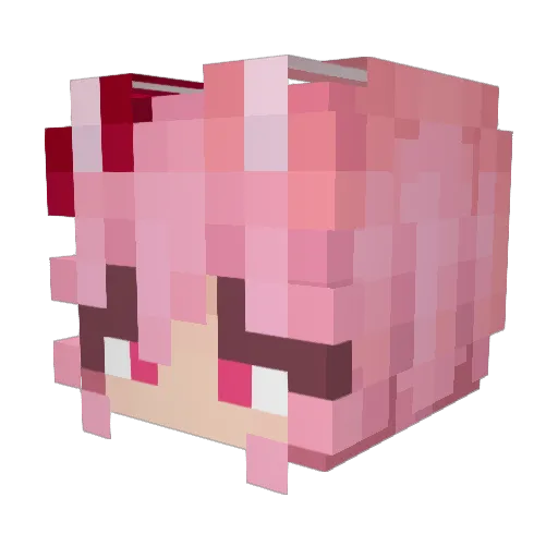 internetangcls Minecraft avatar head, 3D render