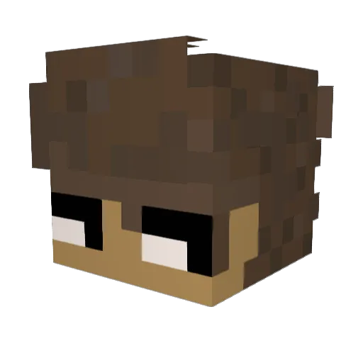 internetdebuteco Minecraft avatar head, 3D render