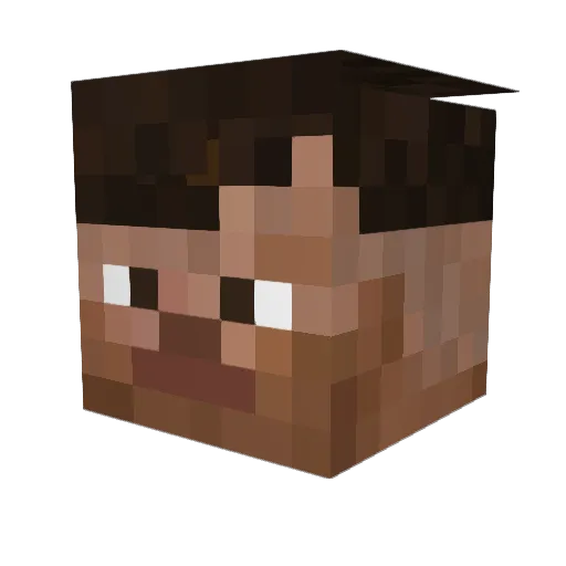 interraptorLP Minecraft avatar head, 3D render