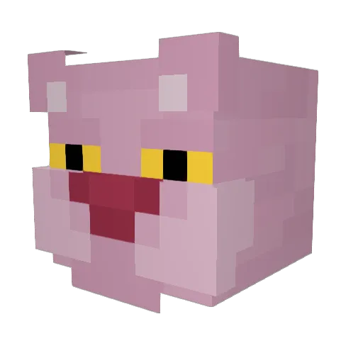 intject Minecraft avatar head, 3D render