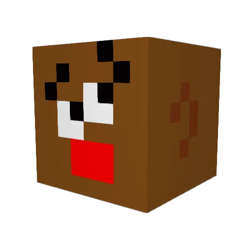 intk Minecraft avatar head, 3D render