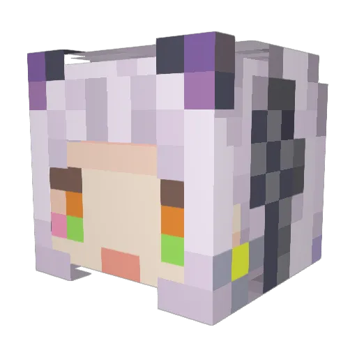 intonoodles Minecraft avatar head, 3D render