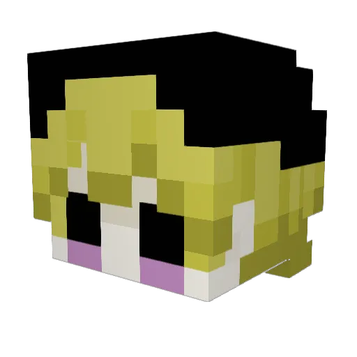 intothedeath_ Minecraft avatar head, 3D render