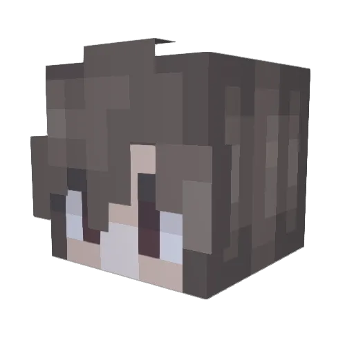introspectional Minecraft avatar head, 3D render