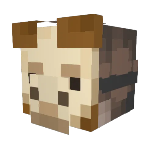introvrse Minecraft avatar head, 3D render