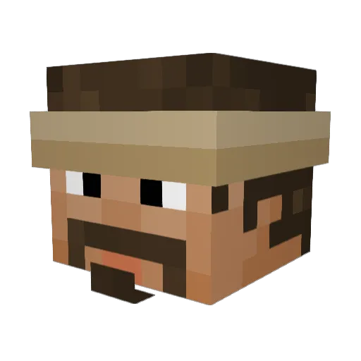 intruder_alert Minecraft avatar head, 3D render