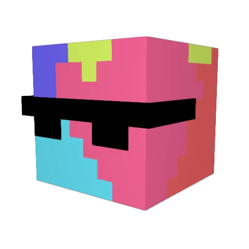 intwist Minecraft avatar head, 3D render