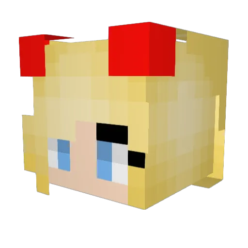 inuame Minecraft avatar head, 3D render