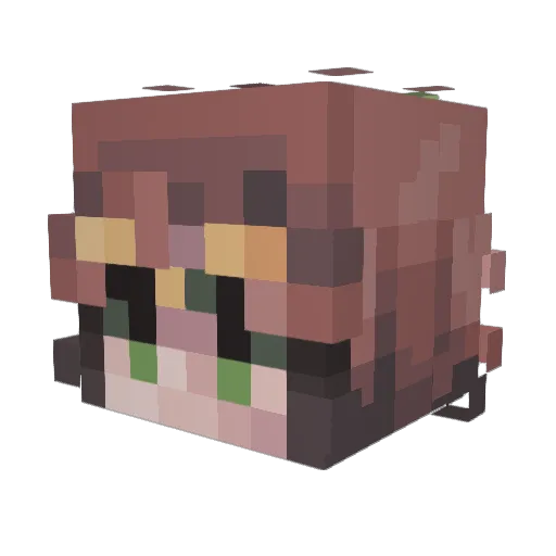 inukiba Minecraft avatar head, 3D render