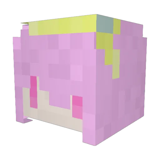 inukick Minecraft avatar head, 3D render