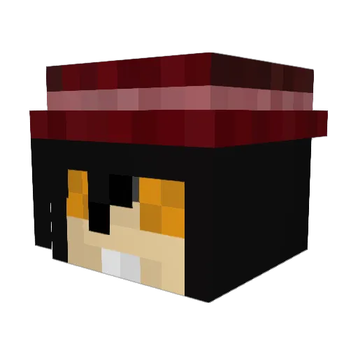 inul Minecraft avatar head, 3D render
