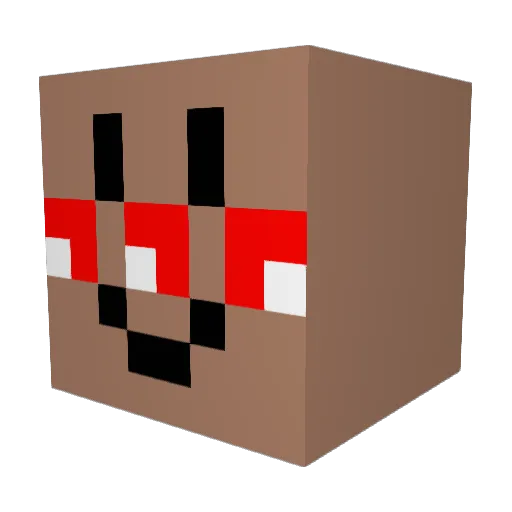 inusensya Minecraft avatar head, 3D render