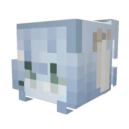 inuva Minecraft avatar head, 3D render