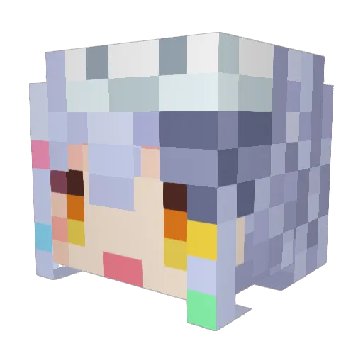 inuyama_tamaking Minecraft avatar head, 3D render
