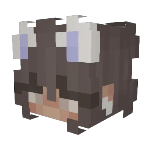 inuyashsa Minecraft avatar head, 3D render