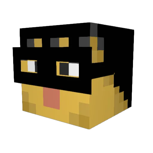 invabun Minecraft avatar head, 3D render