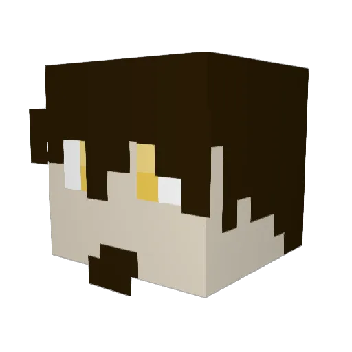 invalidVulture Minecraft avatar head, 3D render