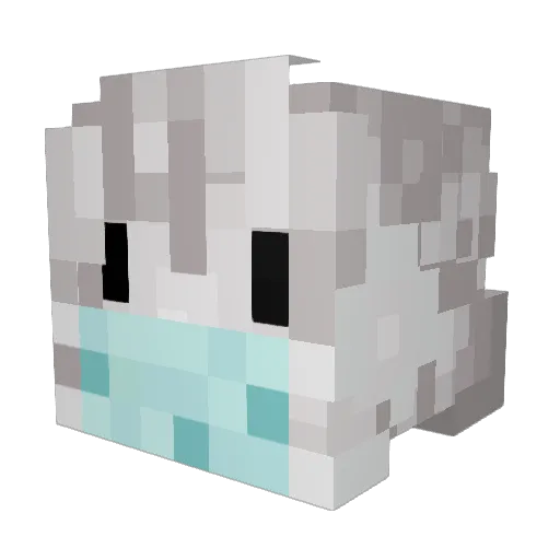 invalid_session Minecraft avatar head, 3D render