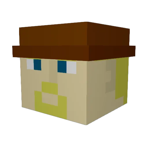 invalin Minecraft avatar head, 3D render