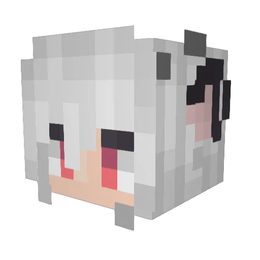 invcloud Minecraft avatar head, 3D render