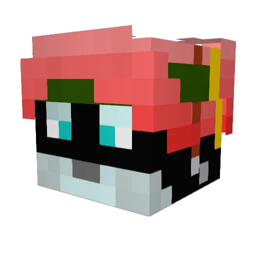 invecTOR_ Minecraft avatar head, 3D render