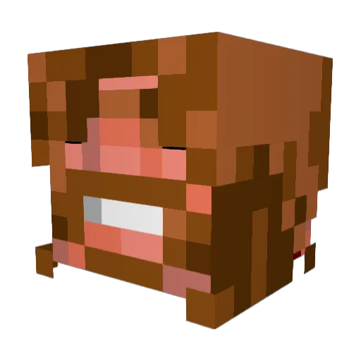 invertedrussian Minecraft avatar head, 3D render