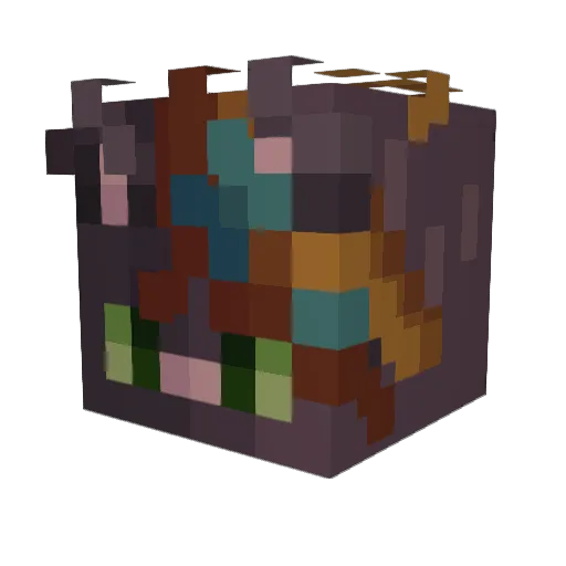 invertig0 Minecraft avatar head, 3D render
